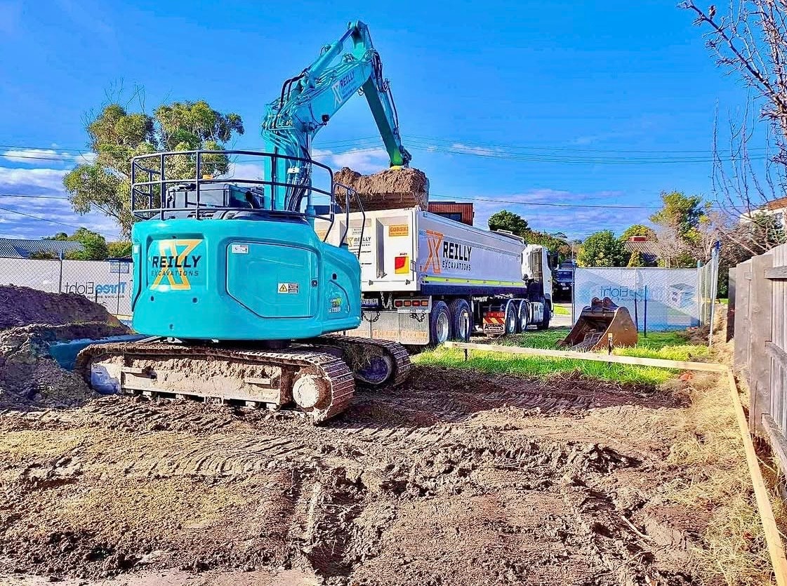 Excavator & Tipper — Residential Site