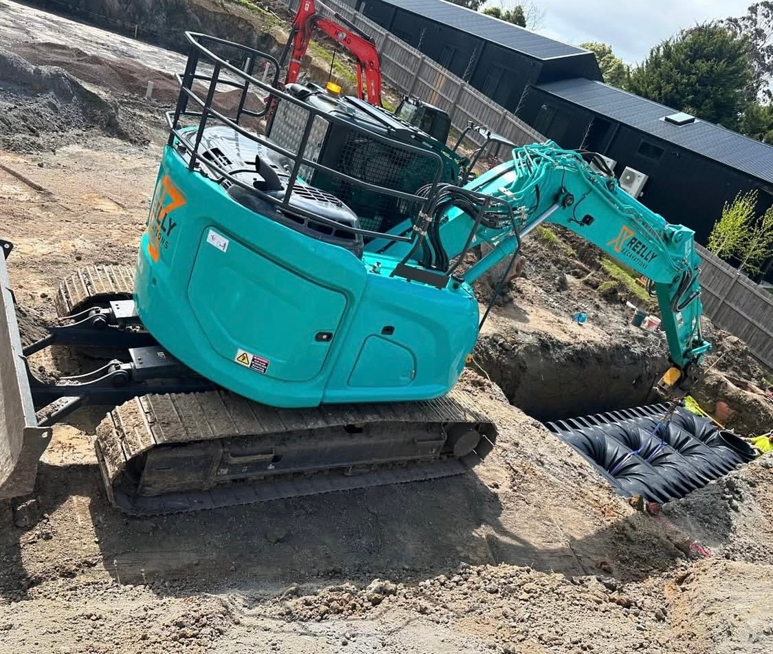 Mini Excavator — Industrial Shed